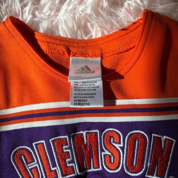 Adidas Kids Clemson Orange and Purple Cheerleader Outfit Dress 24 Mos Tigers - Picture 3 of 5